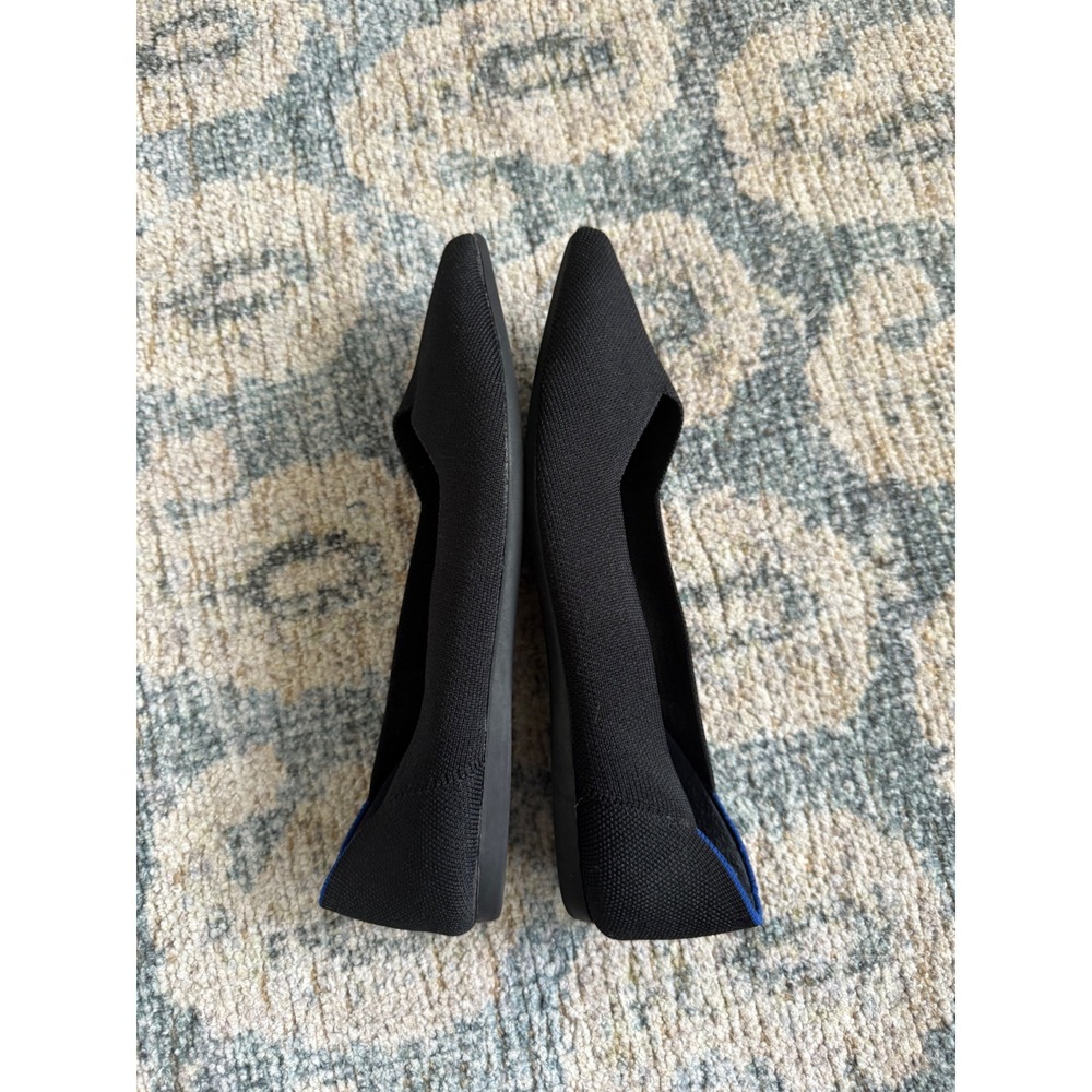 Rothy's 'The Point' Black Knit Ballet Flat Size 8.5 Excellent Condition - Picture 4 of 7
